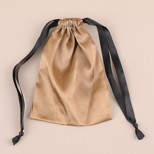 Drawstring Closure Silk Cloth Dustproof Bag, Universal Eye Mask Underwear Storage Satin Bag, Fashionable Silk Cosmetic Bag