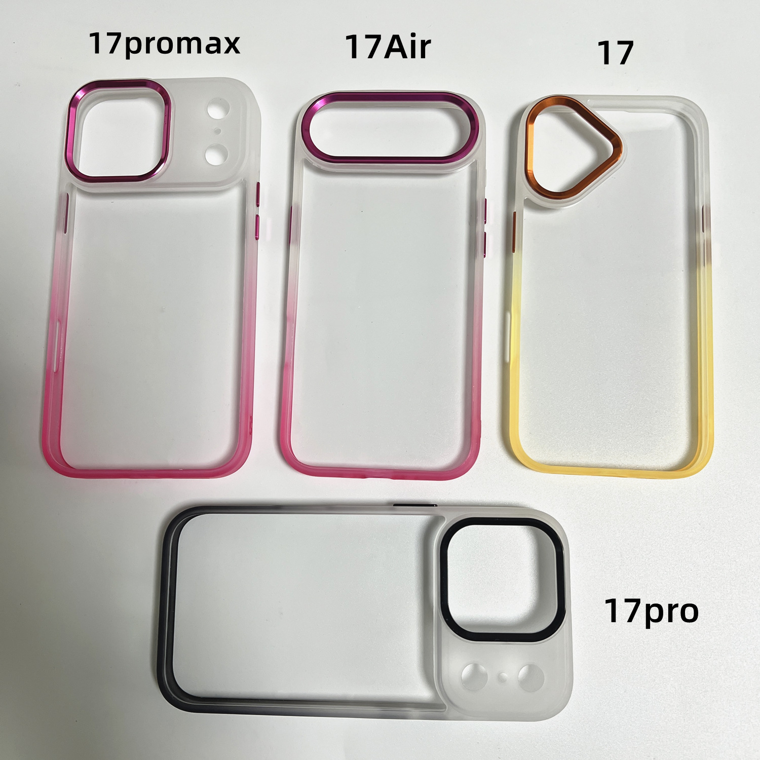 Suitable for Apple 17Promax Gold Shield Gradient Color Phone Case DIY Groove Gold Shield Case 15/14/13 Gradient Case