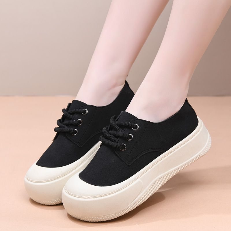 Boken Shoes Platform Shoes for Women, Thick-Soled, Non-Slip, Invisible Height-Increasing Shoes That Make You Look 170 cm Tall in Seconds, Student Party Rush to Break through School Gates