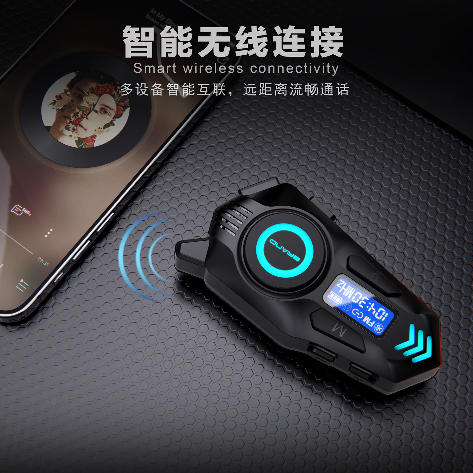 Nuevo casco K09 auriculares bluetooth MP3 mezcla música compartida FM impermeable doble intercomunicación auriculares larga duración