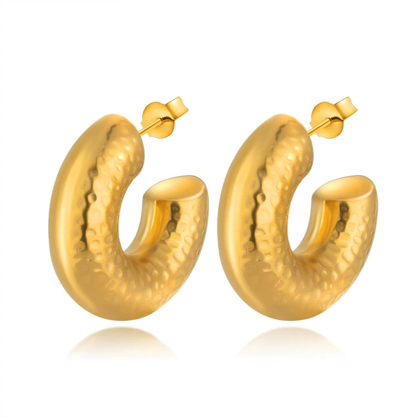 Big Tattage Big C hollow earrings Golden MS-202