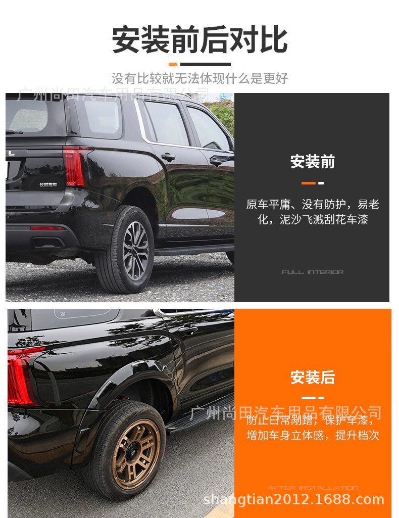 23 New Haval H5 Black Wide Body Wheel Arch Mud Flaps Haval Exterior Body Decoration Parts Modification Accessories Supplies