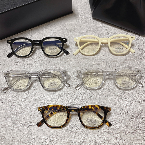  Black Frame Anti-blue light Glasses Plain Glasses Xiaohongshu Retro Prescription Eyeglass Frame for Men and Women Anti-radiation Eyeglass Frame
