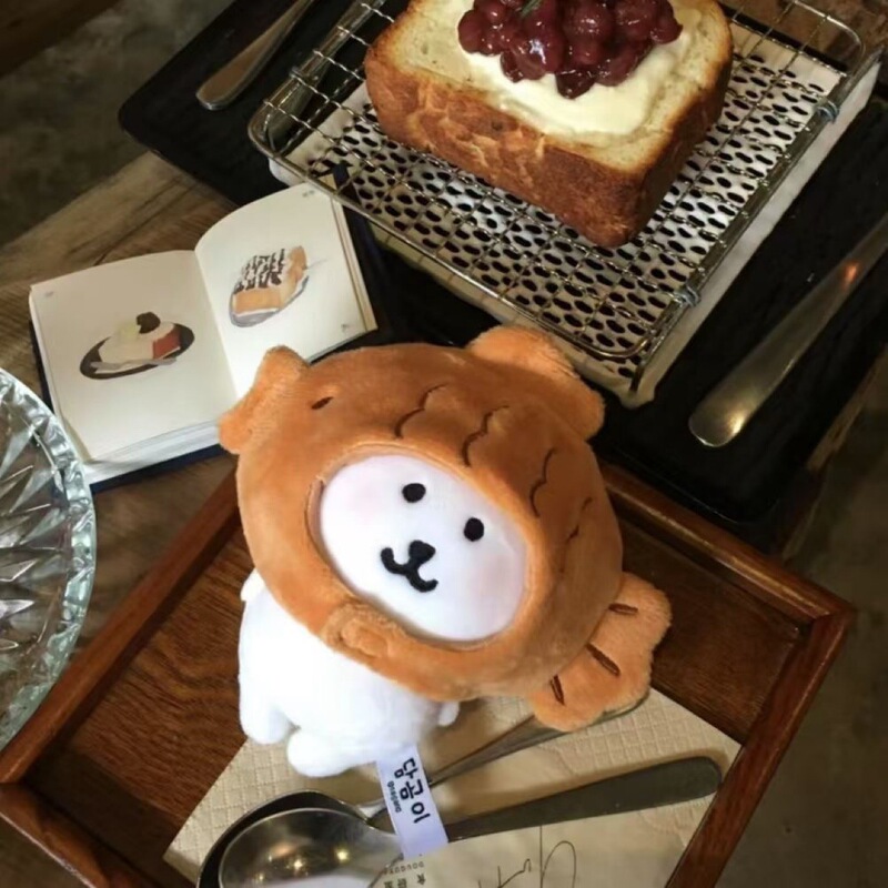 可爱10cm公仔头套毛绒衣服鲷鱼烧帽子卡通玩偶服饰配件创意娃衣|undefined