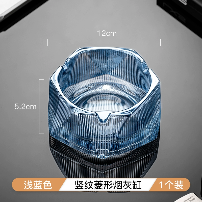 Big glass ashtray for commercial use for office, light luxury style