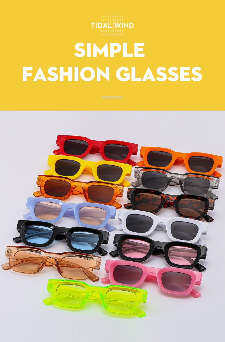 Small Frame Concave Square Hip Hop Punk Sunglasses For Cycling_voghion.com