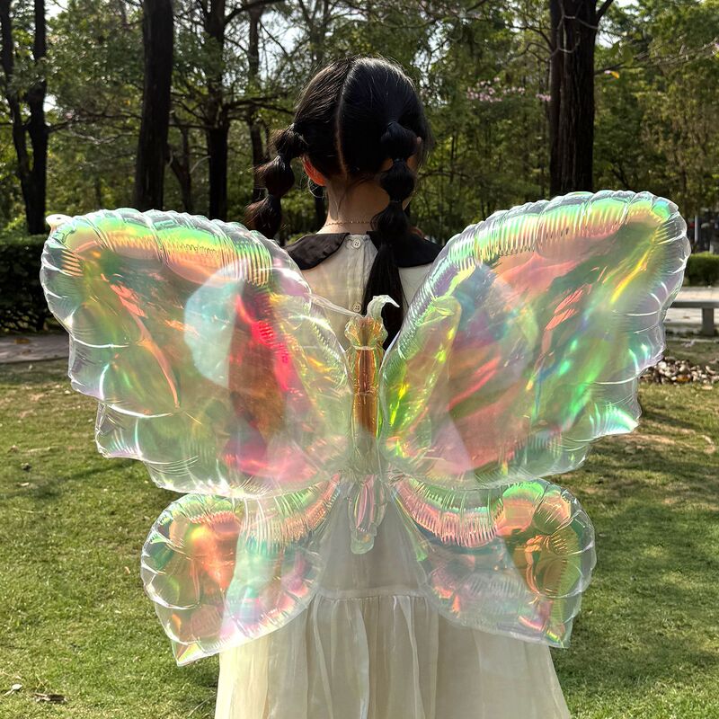 カラフルな蝶のバック装飾、誕生日パーティー、屋外写真アーティファクト、ショッピングモールのイベント用品、屋台のプロモーション卸売|undefined