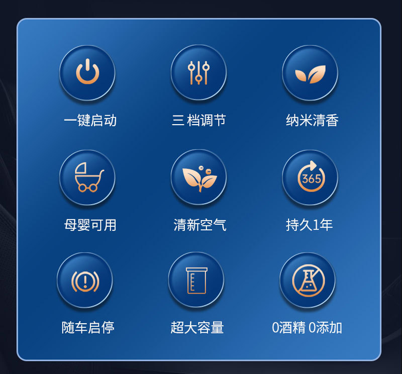 Car-mounted aromatherapy machine car interior chamber cup holder perfume high-end ornaments intelligent automatic spray car lasting light fragrance