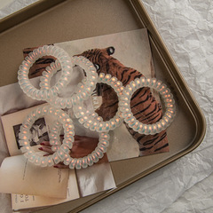 Hassle-Free Hair Ties, Phone Cord Hairbands, Mermaid Princess Matte-Finish Large-Size Thick Phone Rings, Rubber Hair Bands—Street Stall Jewelry