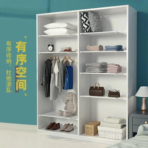 Closet shelf, tiered closet cabinet, storage cabinet, retractable divider shelf, wardrobe dormitory storage divider