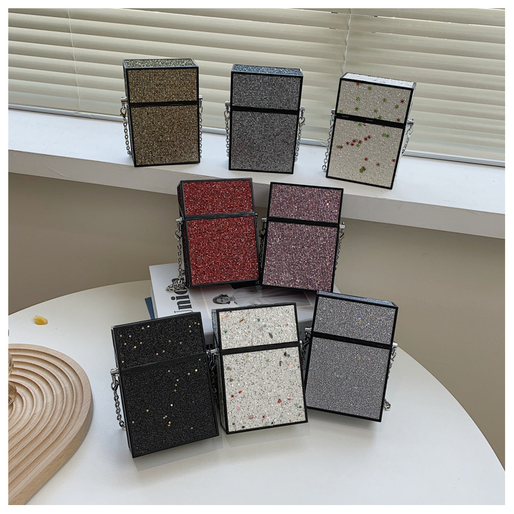 Wholesale Sequin Messenger Chain Mini Small Case Bag Nihaojewelry display picture 18