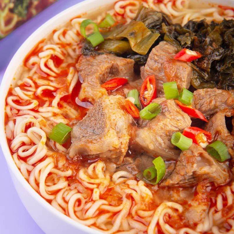 24袋 新鮮】統一（ティーチー）インスタントラーメン 袋入り 紅焼香辛老潭酸菜牛肉麺 きのこ煮込み鶏肉即食麺
