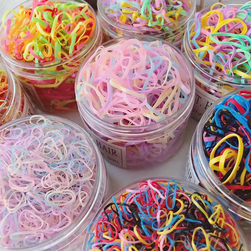 Canned disposable rubber bands