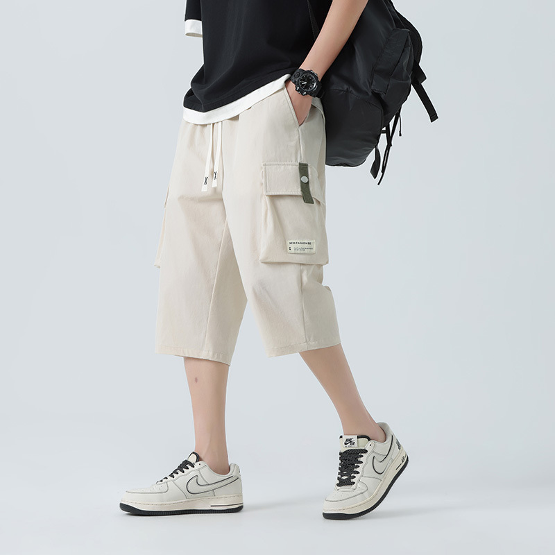 Pantalones casuales Pantalones cortos para hombres Pantalones cortos para herramientas Pantalones cortos para deportes casuales para hombres Bolsillos para herramientas Tendencia elástica de secado rápido