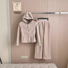 【桑坡正品】露lu原标三代防风瑜伽套装女装加绒加厚保暖连帽冬