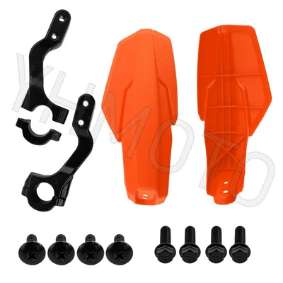 Motorcycle Fender Bracket Windproof Hand Guard - orange-with-stand