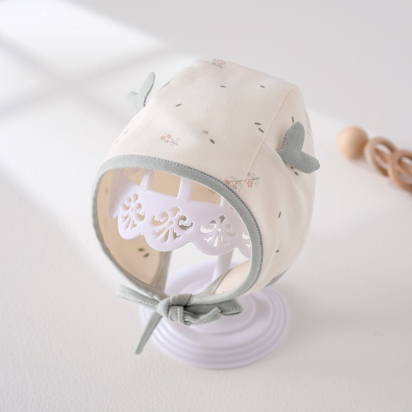 Fresh flower double layer ear protection hat (100% cotton)