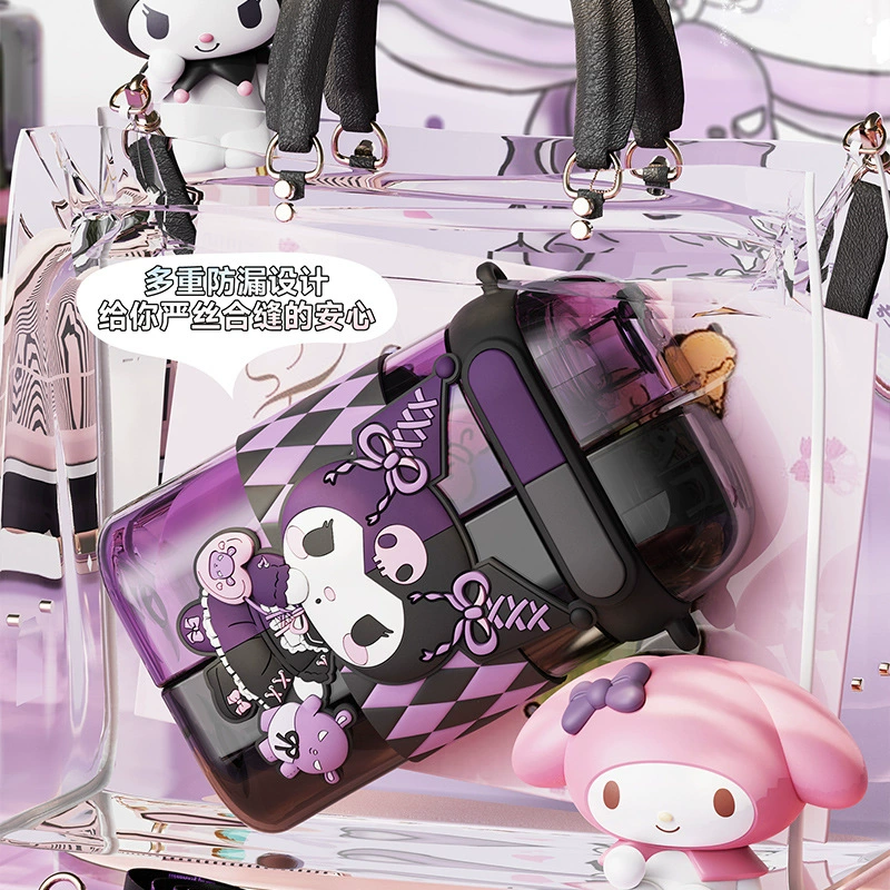 Hello kitty, детские стеклянные изделия со стеклом для учащихся начальной школы, пластиковый чайник
