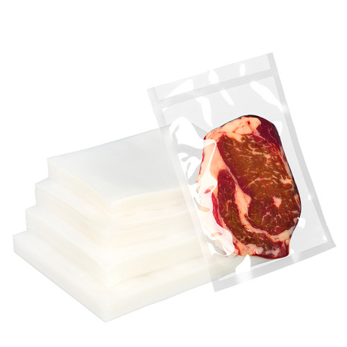 Nylon vacuum bag, commercial glossy packaging bag, food-grade transparent fresh-keeping bag, air-exhausted plastic compression sealed bag