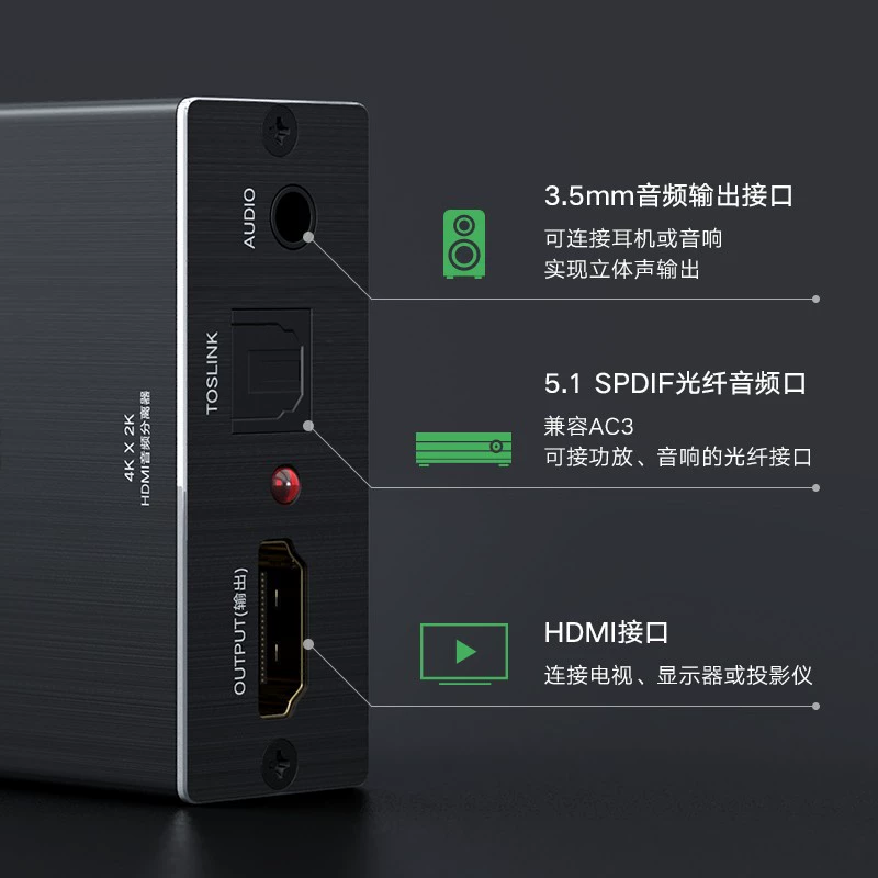 HDMI аудиоразветвитель 4K HD 3D видео распределитель аудио 5.1 канальный zh87