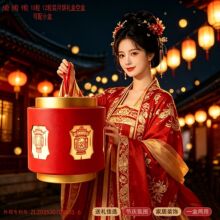 厂家定制高档灯笼桶月饼礼盒新款中秋礼盒年货零食坚果抱抱桶空盒