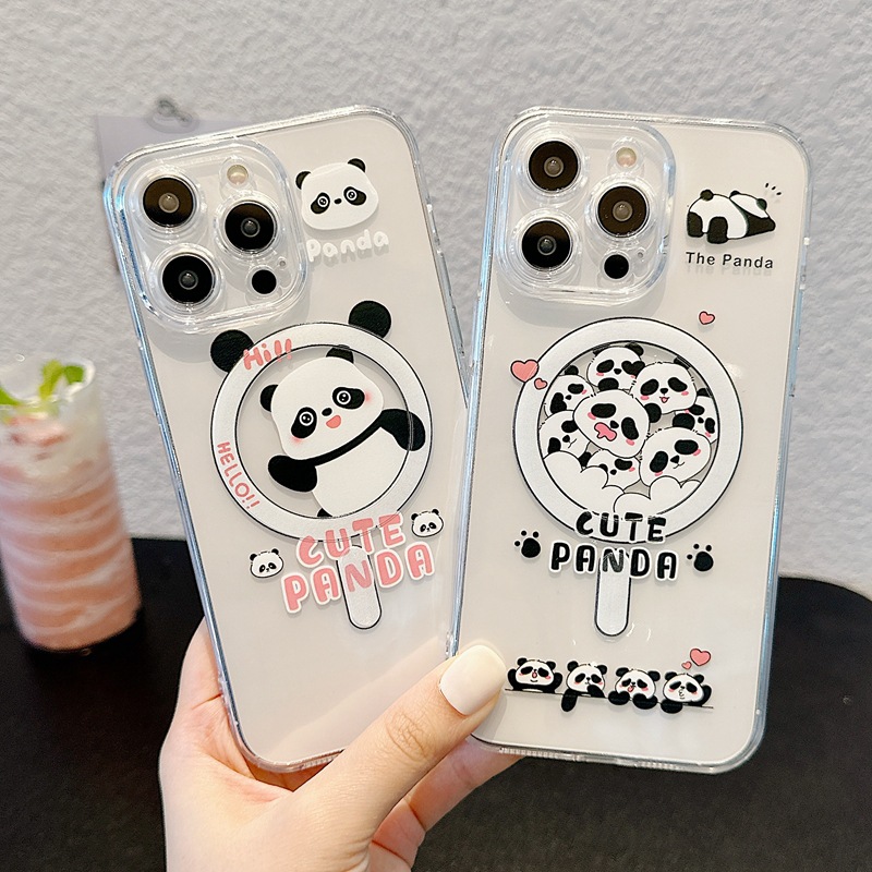 Magnetische Handyhülle Für Iphone 15 Pro Max Und 14 Panda Design_voghion.com
