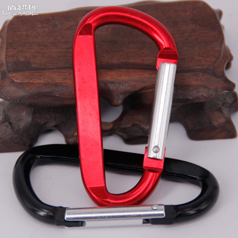 Baicoli No. 8 D-type high quality compressed mountaineering buckle aluminum alloy color safety quick hanging accessories hook