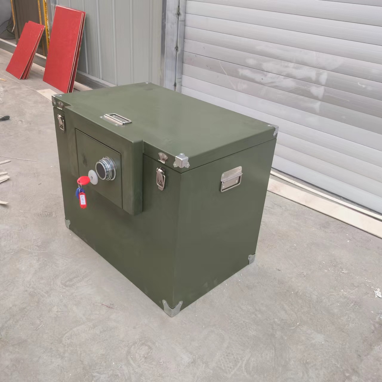 雷管箱军绿色火工品储运箱防爆钢板火药储存箱爆炸危险品存放箱