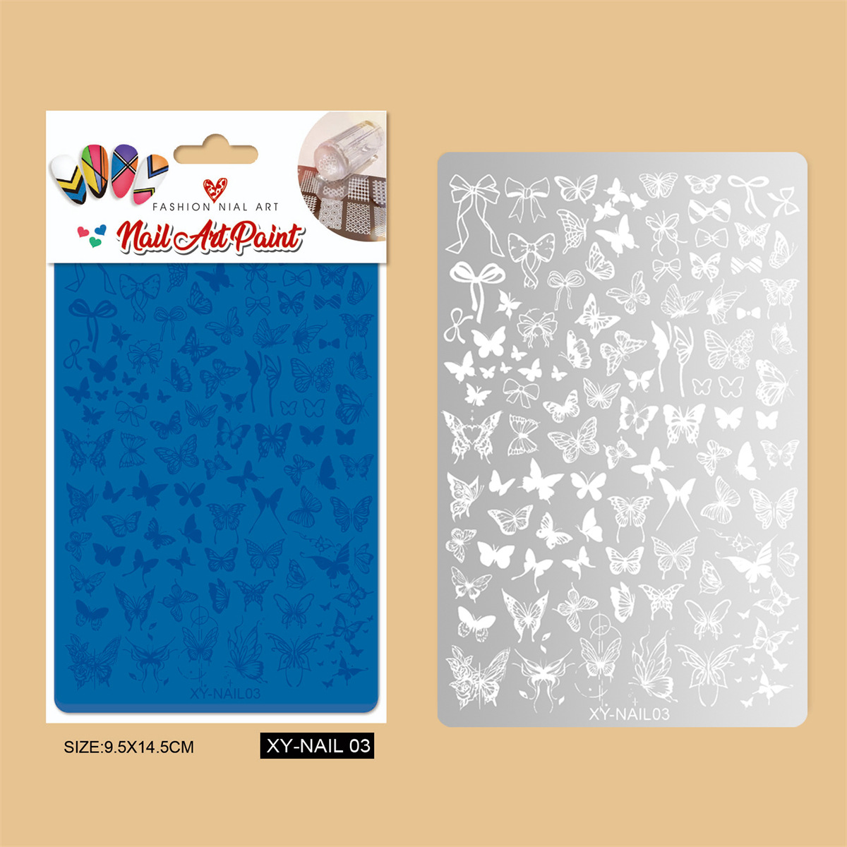 Estampado de uñas caliente, placa de acero, encaje, mariposa, flor, serpiente, patrón de cuadros, plantilla de transferencia de uñas, herramienta de uñas