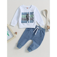 X 43613 Boys' Letter Print Hoodie Set ��ͯ��ĸ������װ