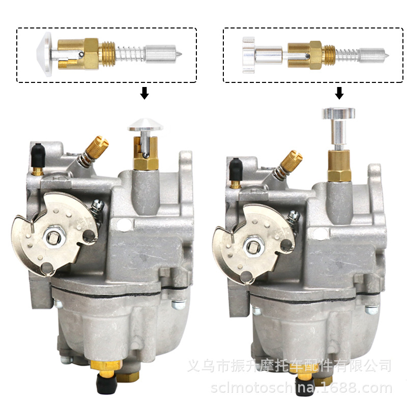 Motocicleta carburador mano pull Start amortiguador ralentí émbolo S & S Super E G B carbohidrato tornillo de ajuste