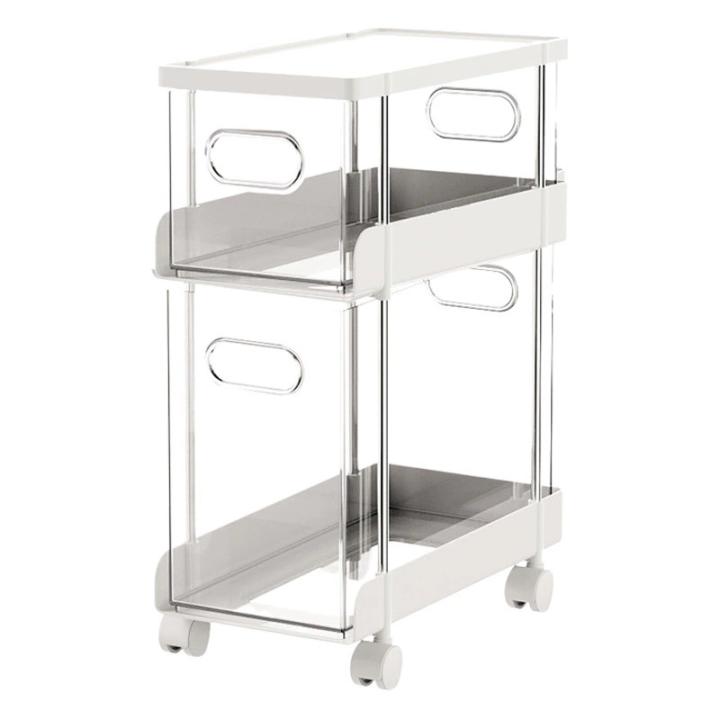 Шкаф для хранения в узком пространстве на кухне, многоярусная узкая тумба для хранения в спальне и ванной, тумба для закусок, тумба для хранения, маленькая тележка