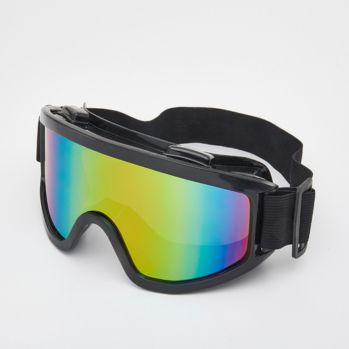 抗冲击护目镜 男女款滑雪镜四珠眼镜 托摩车镜劳保眼镜防刮擦X400