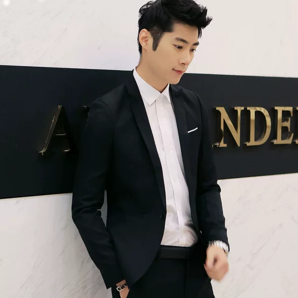 Cross-Border Export Suit Wholesale 21 New Fashion Men's Business Casual Suit European and American Slim Small Suit Jacket