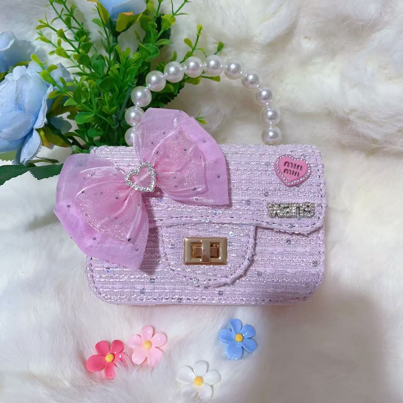 Nuevo tipo de bolsos para niños, bolsos de moda, bolsos de princesa de viento, bolsos portátiles lindos para chicas, bolsos de red para bebés.