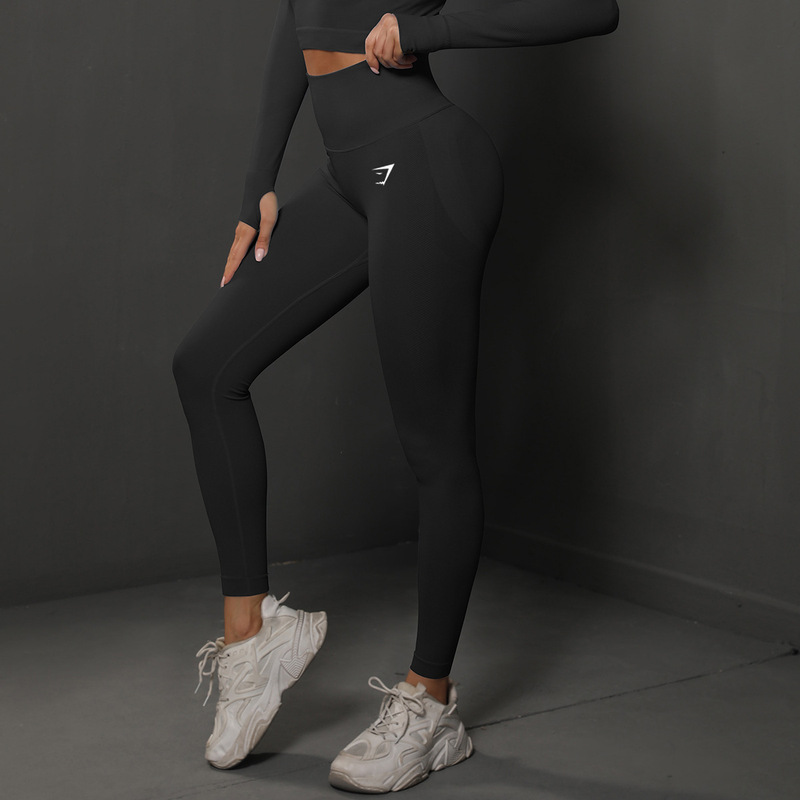 Gymshark Seamless High-Waisted Tight-Fitting Peach Butt-Lifting Training Yoga Pants Elastic Sports Running Fitness Long Pants for Women Gymshark Seamless High-Waisted Tight-Fitting Peach Butt-Lifting Training Yoga Pants Elastic Sports Running Fitness Long Pants for Women