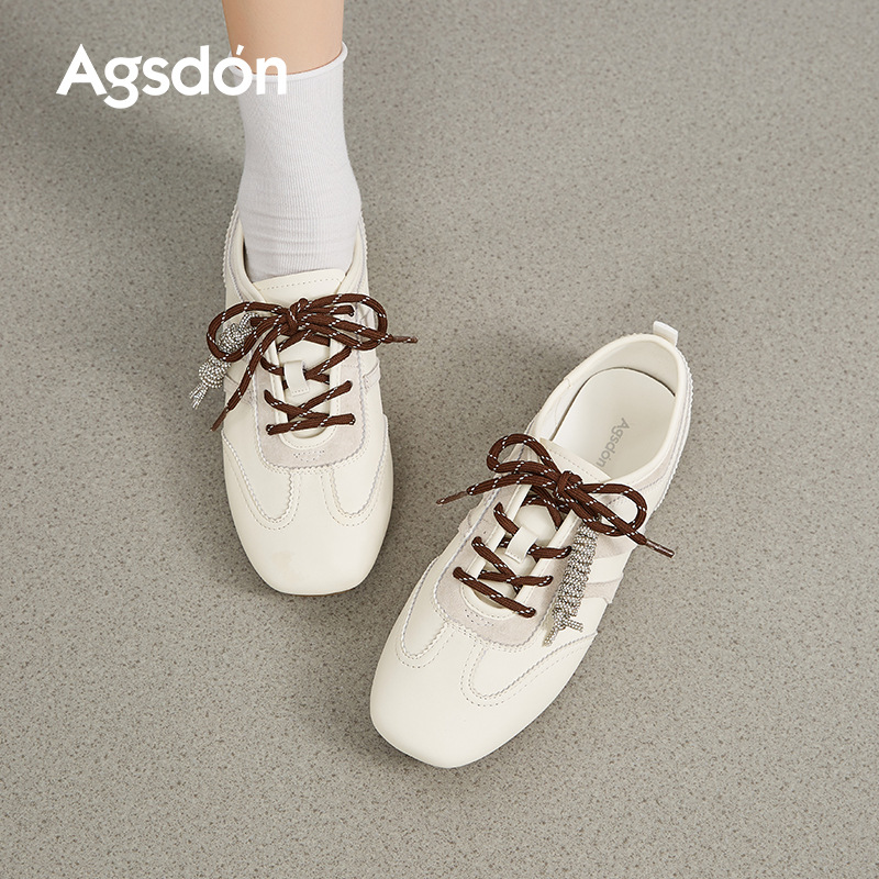 Zapatos de entrenamiento de ballet para mujeres 2025 nuevos deportes de otoño zapatos blancos ligeros zapatos de carreras planas