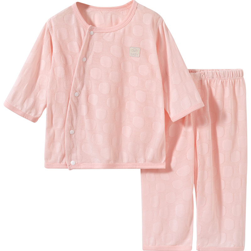 Bebé traje de verano niños media manga delgada dividida niños y niñas aire acondicionado Pijamas dividir dos piezas ropa de bebé