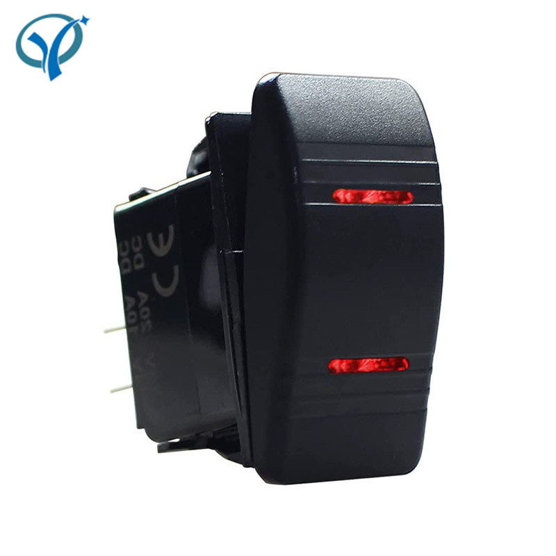 适用汽车轮船游艇船型开关 5P脚 SPST 摇杆翘板开关 射灯开关