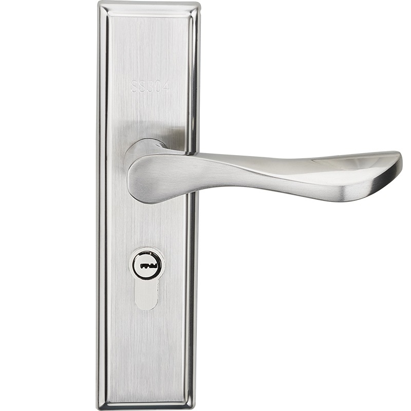 Cerradura de la puerta del inodoro baño universal interior de acero inoxidable manija de la puerta lengüeta única cerradura de la puerta del hogar