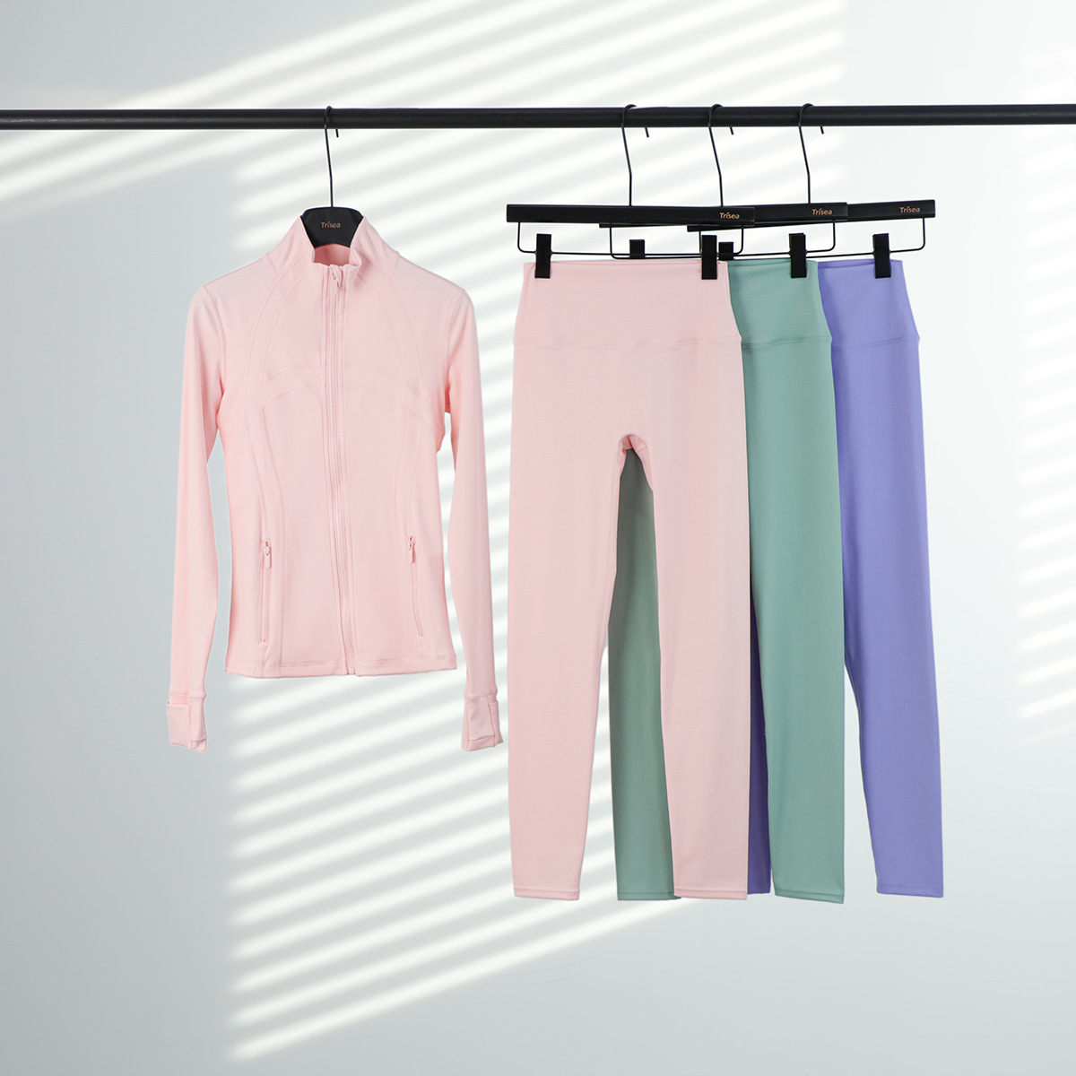 Women's Clothing Slim Fit Quick Drying Sports Jacket Set Elastic Fitness Running Yoga Suit In Stock_ecoleips.com