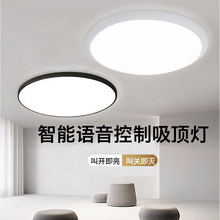 AI语音控制吸顶灯 声控LED护眼灯具 无需连网智能简约设计