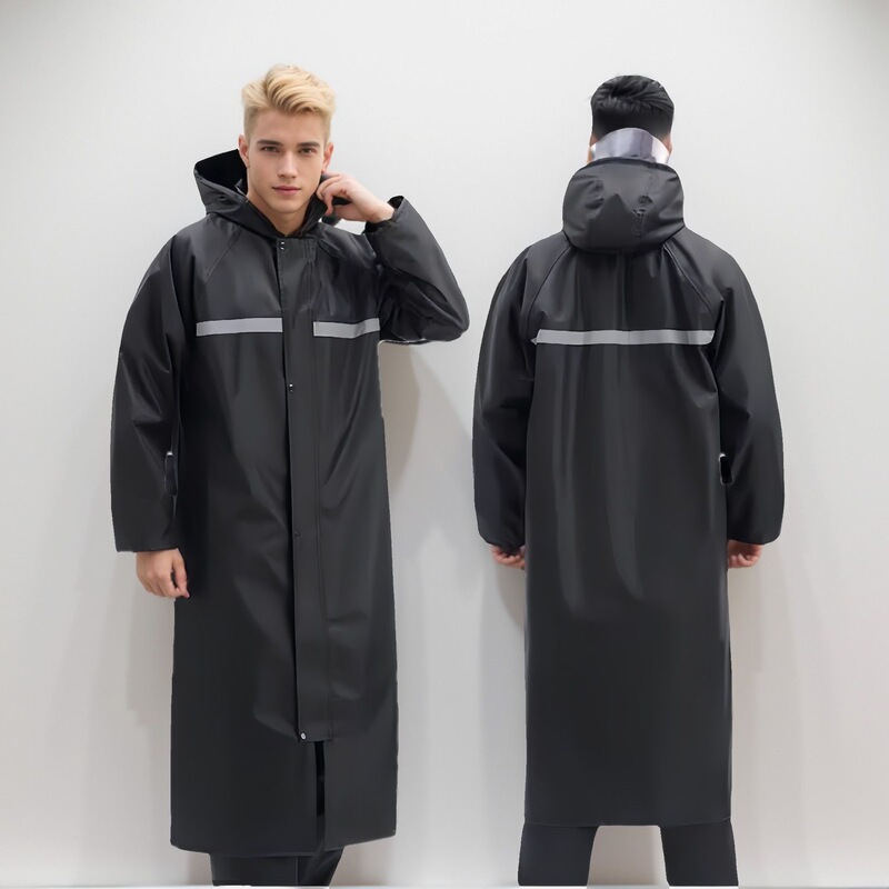 Large Fashionable Long Raincoat, Full-Body Storm-Proof, Men's Adult One-Piece, Thickened, Wear-Resistant Oxford Cloth, Outdoor Waterproof Large Fashionable Long Raincoat, Full-Body Storm-Proof, Men's Adult One-Piece, Thickened, Wear-Resistant Oxford Cloth, Outdoor Waterproof
