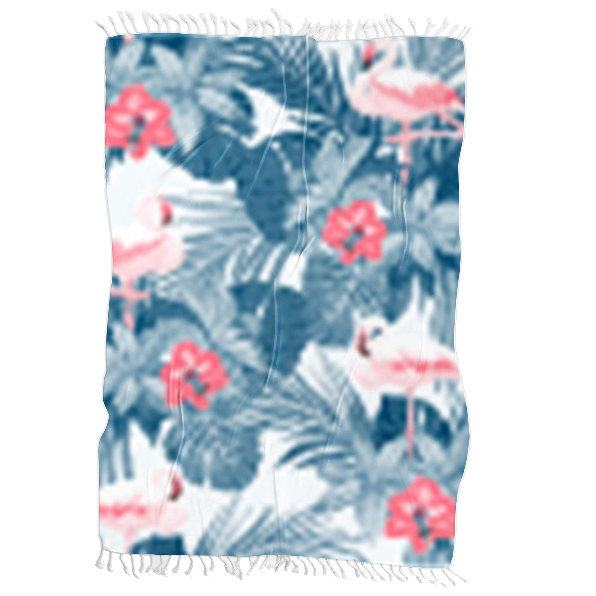 Подушка взморья Микрофибер пляжного полотенца квадрата Тассел прямоугольный банный Фламинго печатания полотенца 3Д цифров