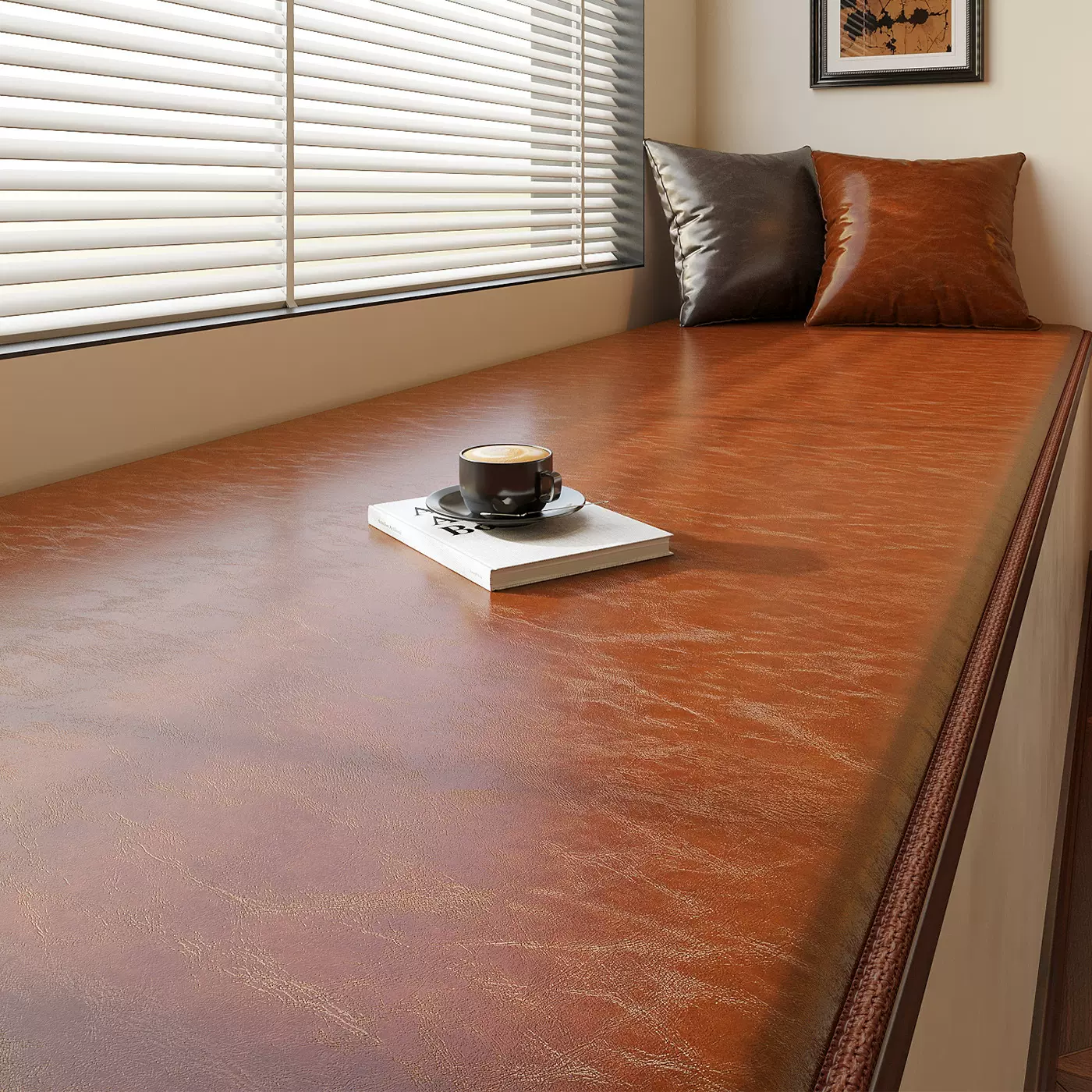 2025新款飘窗垫窗台垫免洗可擦海绵坐垫耐脏皮革阳台垫子四季通用