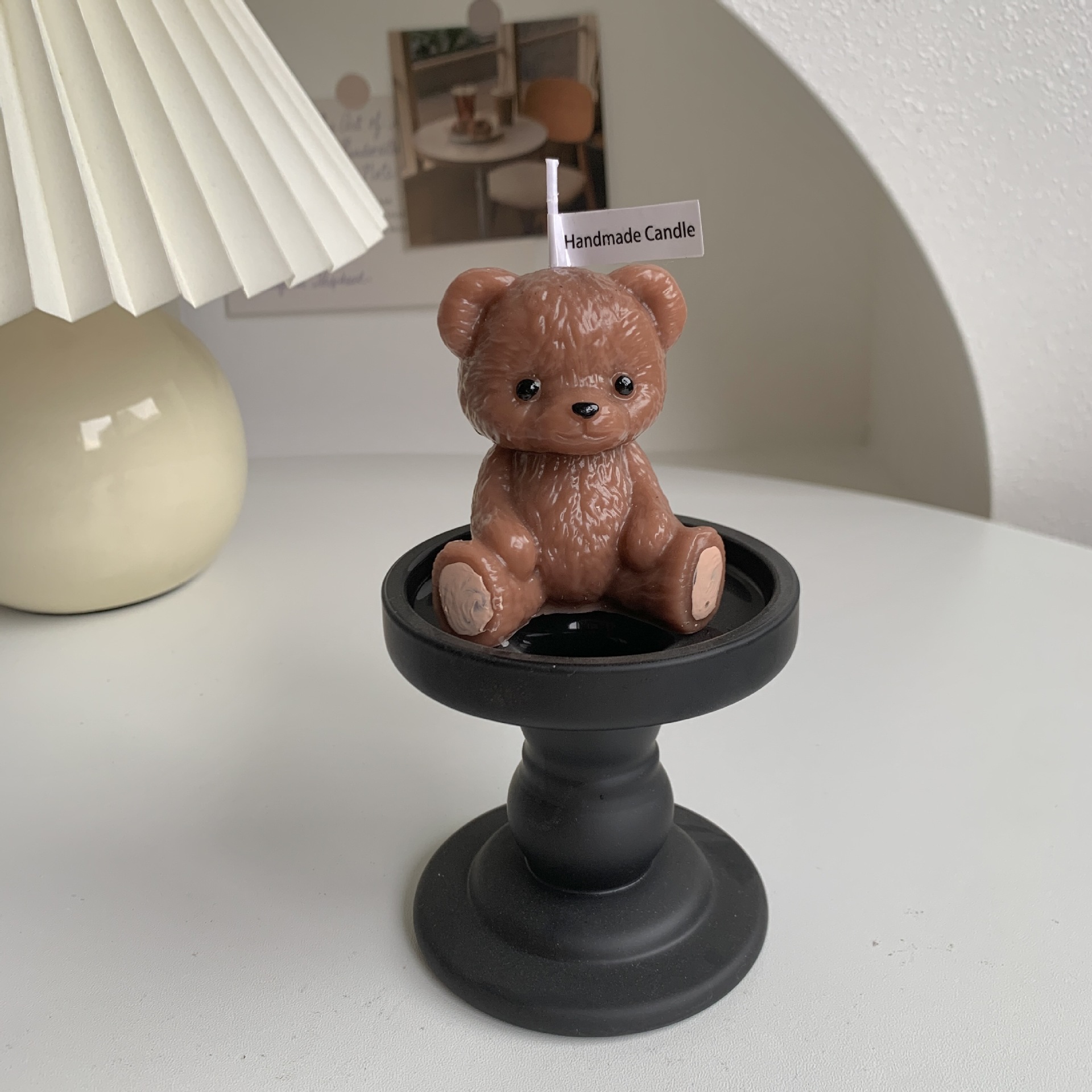 Bougie parfumée artisanale en forme d'ours décoration créative_voghion.com