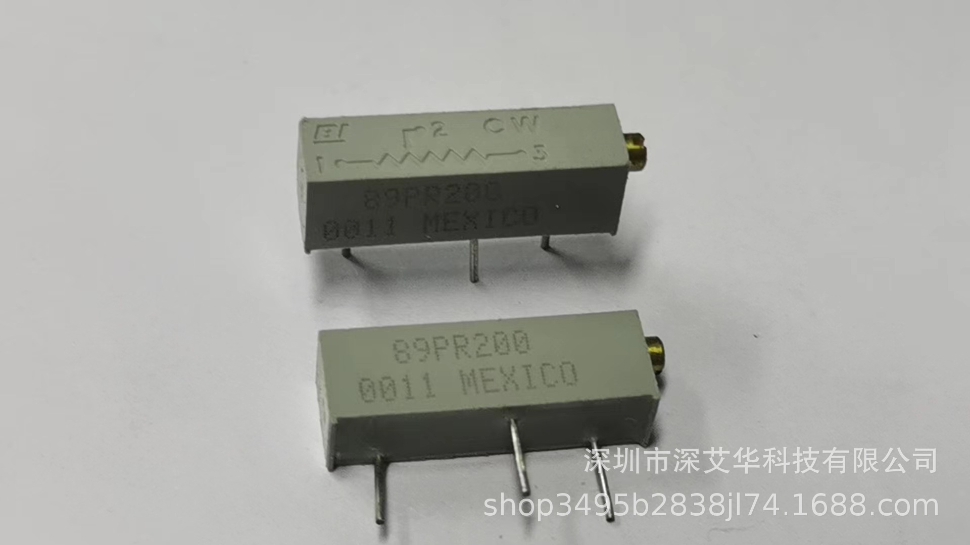 89PR200 BI/TT/AB电位器200欧多圈20圈灰色长方形直插多圈精密