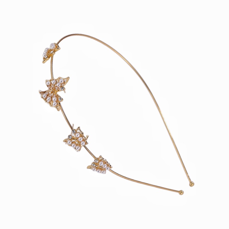 Corea del Sur nuevo estilo retro metal estilo flor mariposa diamantes de imitación diadema mujer estilo europeo y americano dulce fresco diadema accesorios para el cabello de todo fósforo