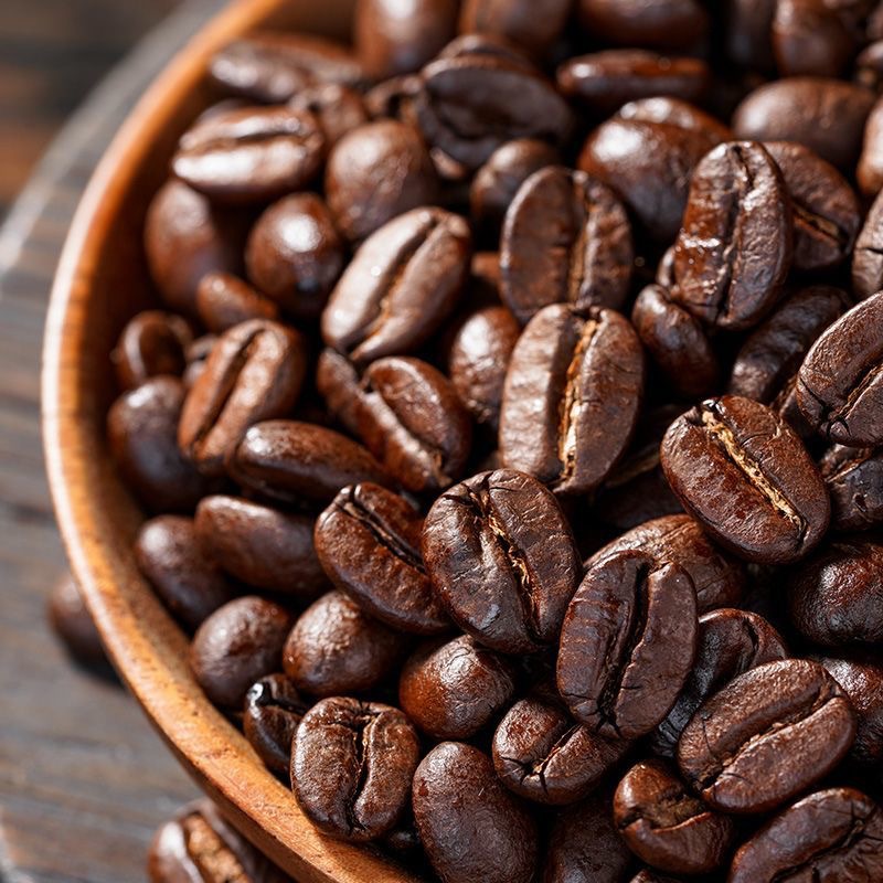 Undrilled coffee beans