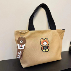 新商品の小さいハンドバッグのキャンバスバッグの女性は出勤して学校に行きます。